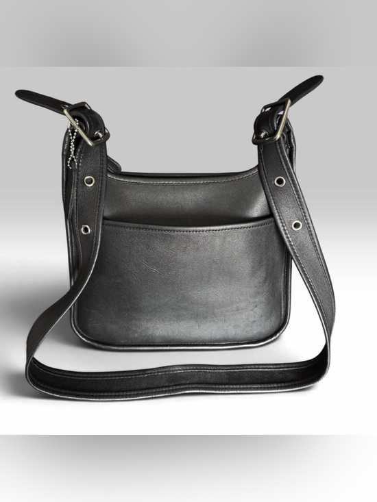 Coach Handbags - COACH VINTAGE Classic Black Leather Crossbody Bag